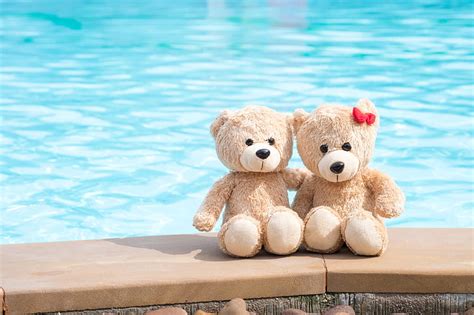 HD wallpaper: sea, beach, love, toy, bear, pair, two, romantic, couple, teddy | Wallpaper Flare