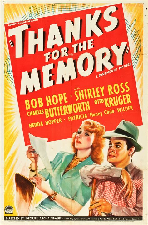 Thanks for the Memory, 1938. Bob Hope | Thanks for the memories ...