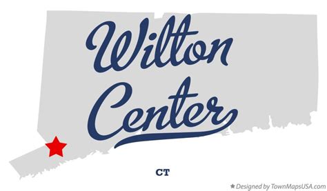 Map of Wilton Center, CT, Connecticut