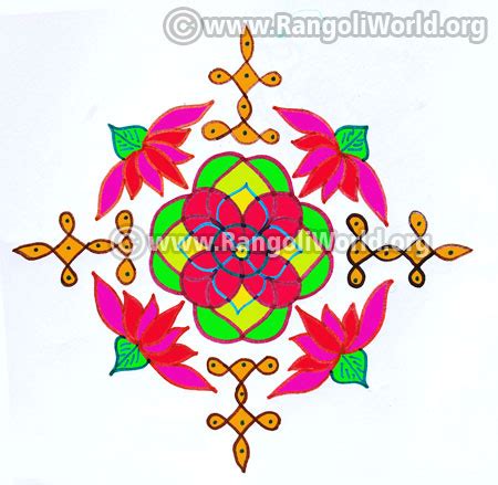 Lotus kolam designs gallery