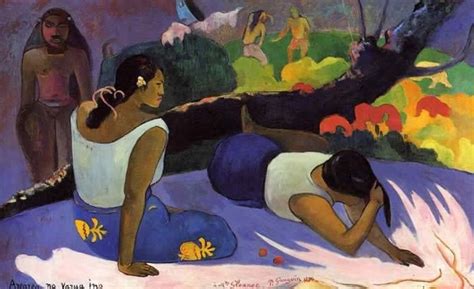 Paul Gauguin, Arearea no varua ino (Reclining Tahitian Women) (1894), Ny Carlsberg Glyptotek ...