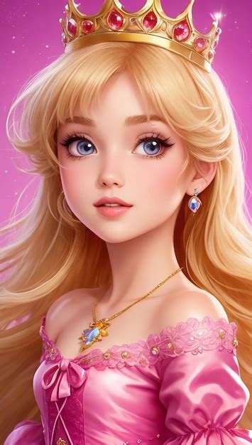 Premium Photo | Beautiful princess cute girl cartoon character