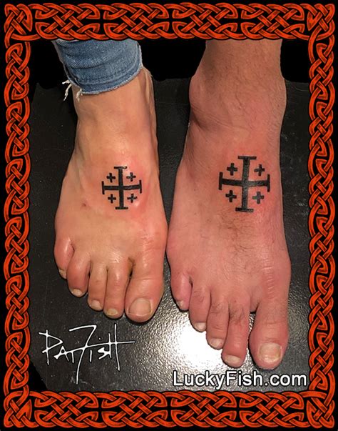 Jerusalem Cross Tattoo — LuckyFish, Inc. and Tattoo Santa Barbara