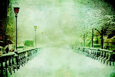 Vintage Snow Scene Painting Free Stock Photo - Public Domain Pictures
