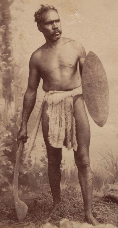 Indigenous Australian with Weapon Many aboriginal weapons are for hunting as well as warfare. A ...