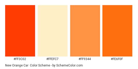 New Orange Car Color Scheme » Monochromatic » SchemeColor.com