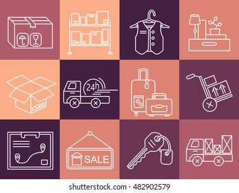 Profession Fireman Set Linear Icons Fire Stock Vector (Royalty Free ...