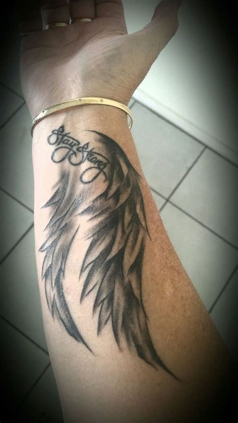 Angel wings tattoo #TattooIdeasSymbols | Feather tattoos, Tattoos, Brother tattoos