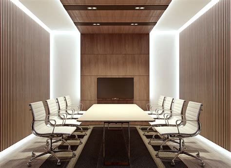 Modern classic CEO office interior on Behance Office Ceiling Design ...