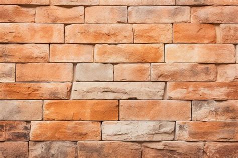 Premium AI Image | Orange and White Brick Wall Texture Background
