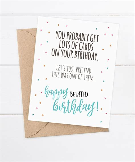 Funny Late Birthday Cards Best 25 Belated Birthday Card Ideas On ...