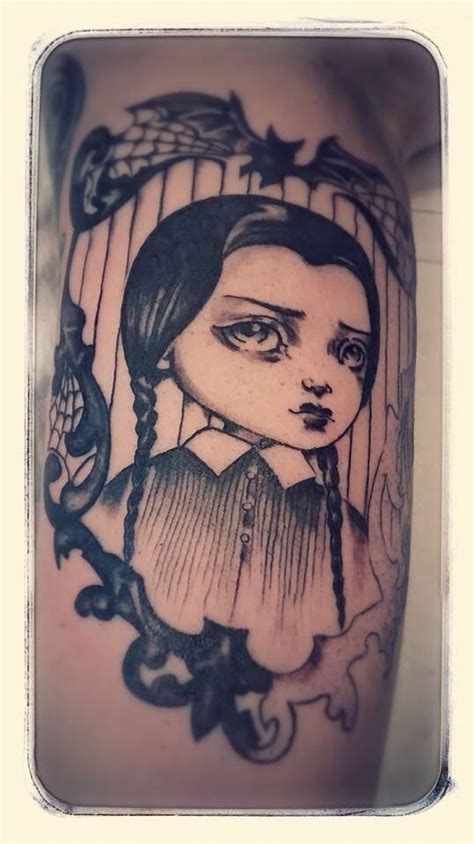 My Wednesday Addams by La Gribouille Tattoo ... Work in progress #oVzTattoo | Tatouage, Dessin ...