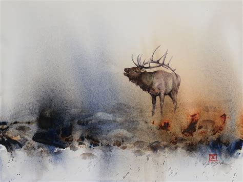 ELK Watercolor Wildlife Print by Dean Crouser - Etsy | Wildlife prints ...