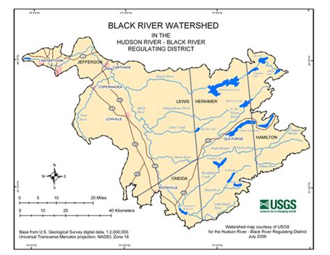 Black River Watershed Map | Hudson River-Black River Regulating District