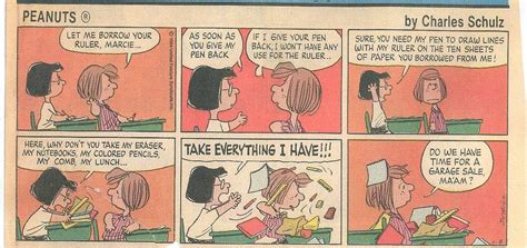 Peppermint Patty pushes her luck. (Peanuts) | Comic strips, Anger, A comics