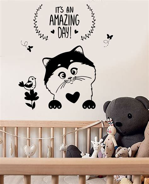 Vinyl Wall Decal Nursery Kitten Inspiration Quote Funny Art Decor Stickers Unique Gift (ig3585 ...