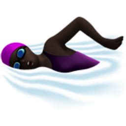 Woman Swimming: Dark Skin Tone Emoji (U+1F3CA, U+1F3FF, U+200D, U+2640, U+FE0F)