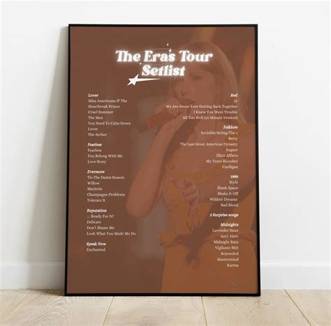 The Eras Tour Setlist Poster Bundle Folklore Evermore Taylor - Etsy Canada