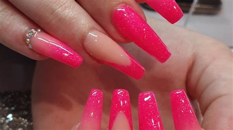 Neon Glitter Ombre Nails: Sparkle Up Your Look in a Flash!