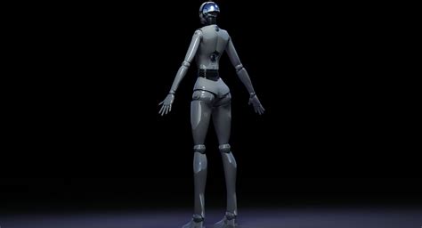 FEMALE ROBOT 3D MODEL – WireCASE