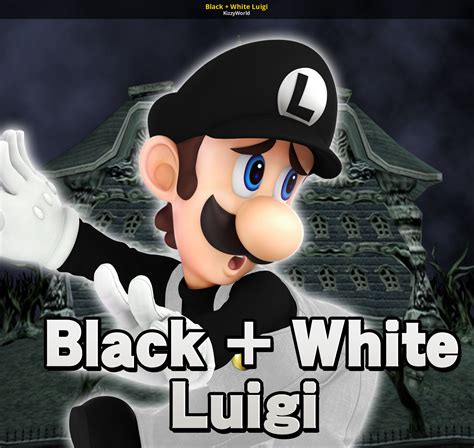 Black + White Luigi [Super Smash Bros. Ultimate] [Mods]