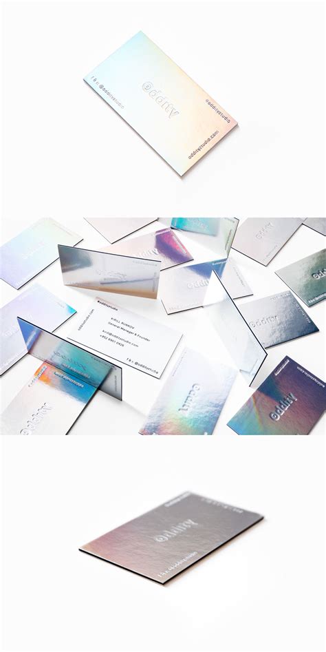 Holographic business cards. Design by Oddity | Oddities, Design system, Graphic design