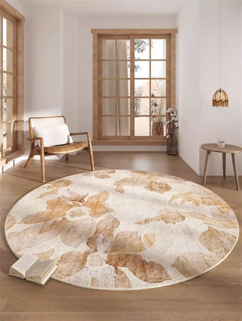 Round Carpets under Coffee Table, Flower Pattern Round Rugs for Bedroo – LargePaintingArt.com ...