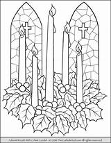 Advent Wreath Coloring Page sketch template