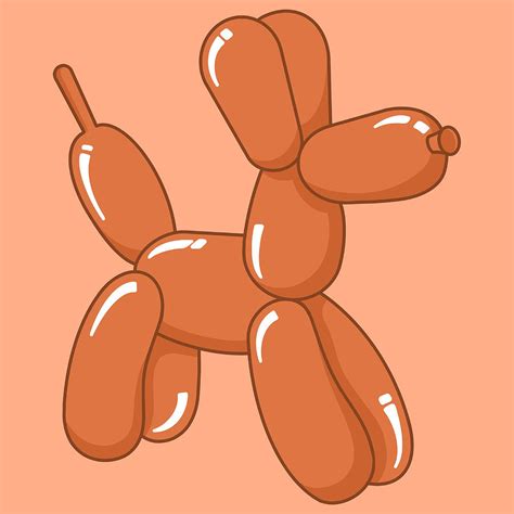 Orange Balloon Dog Poster travel Painting by Selina Miller | Fine Art ...