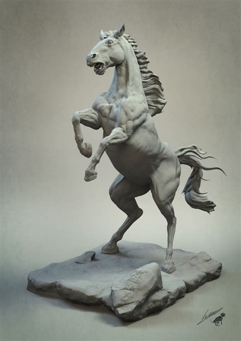 Frightened horse v2, gael kerchenbaum | Horse sculpture, Horse drawings ...