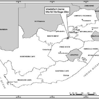 Map of Vredefort Dome World Heritage Site [24] | Download Scientific Diagram