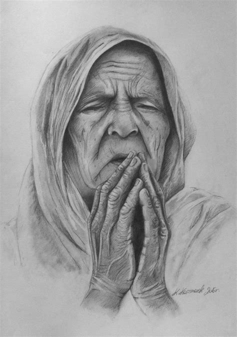 portrait, old woman | Portrait drawing, Drawing wrinkles, Portrait sketches
