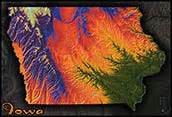 Wisconsin Topography Map | Colorful 3D Physical Features