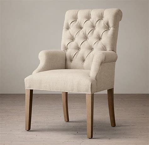 Bennett Roll-Back Upholstered Arm Chair | Dining room chairs ...