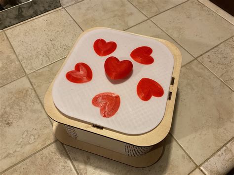 Laser Cut Heart Box w/3D Printed Lid by Davemartin88 | Download free ...