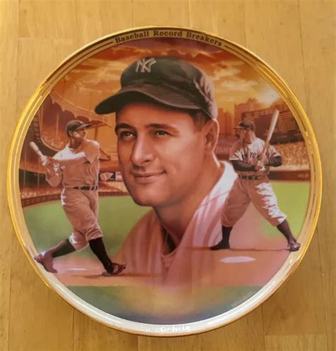 LOU GEHRIG “Record Breakers” Plate by The Bradford Exchange $40.00 - PicClick