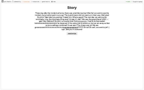 Story ― Perchance Generator