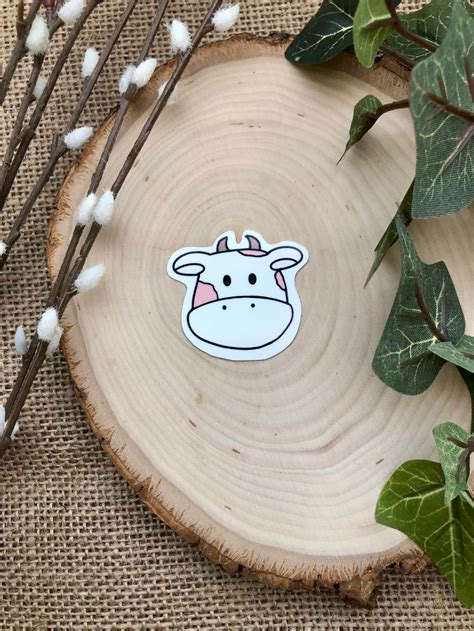 Strawberry Cow Sticker TikTok Cow Cute Waterproof Sticker | Etsy