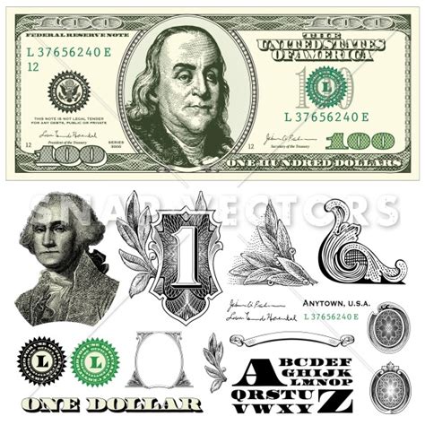 100 Dollar Bill Vector at Vectorified.com | Collection of 100 Dollar ...