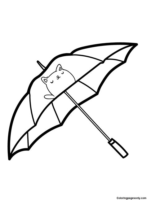 Umbrella Drawing Coloring Page - Free Printable Coloring Pages