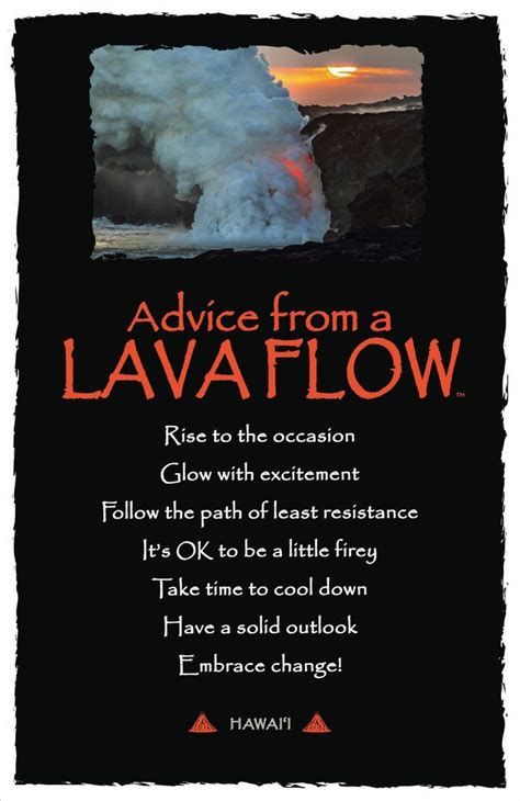 Advice from a Lava Flow Frameable Art Postcard | Advice quotes, Good ...