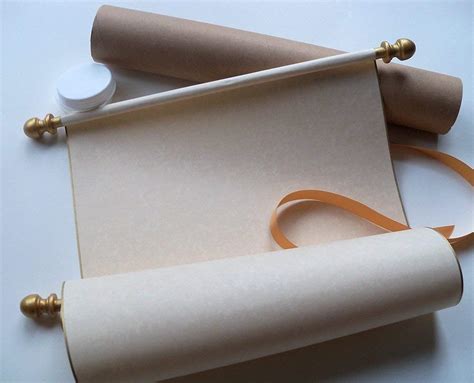 Amazon.com: Extra wide blank parchment scroll, gold accents, 11x19" paper: Handmade