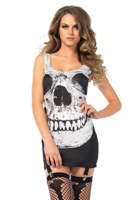 Skull Garter Dress Adult Costume