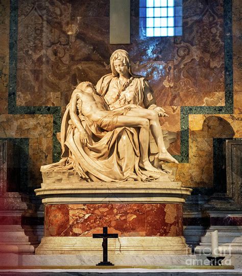 Michelangelo Pieta, the Pity sculpture by Michelangelo Buonarroti, Vatican City, Rome, Italy ...