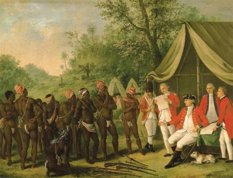 “The Pacification of the Jamaican Maroons” Painting by Augustin Brunias ...