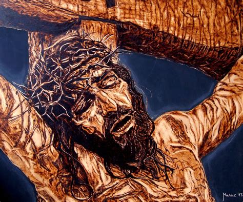 Crucifixion Painting by MILIS Pyrography | Artfinder