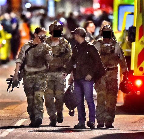 British SAS operatives on the ground after the horrific London Bridge ...