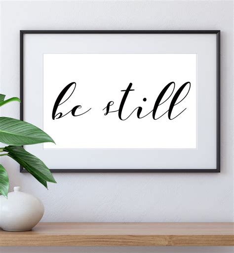 Be Still Print Be Still Wall Art Be still Wall Decor Be | Etsy