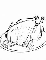 Cooked Chicken Coloring Page At GetColoringscom  Free Printable sketch template