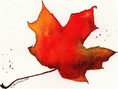 Maple autumn leaf Watercolor Ideas, Watercolor Techniques, Watercolor ...